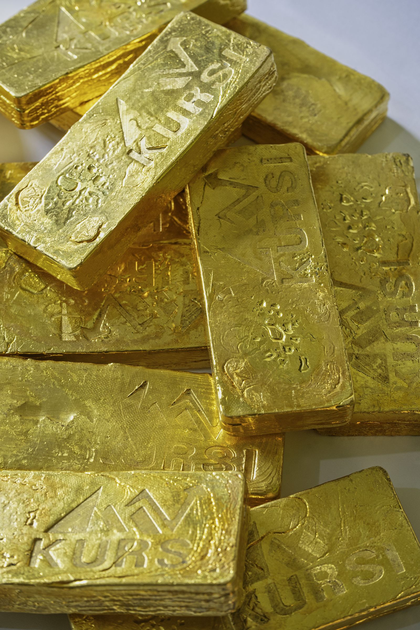 Refined gold bars